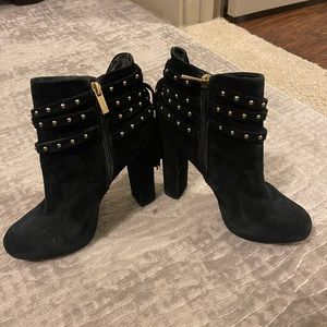 Jessica Simpson Marguerit Suede Black Boots